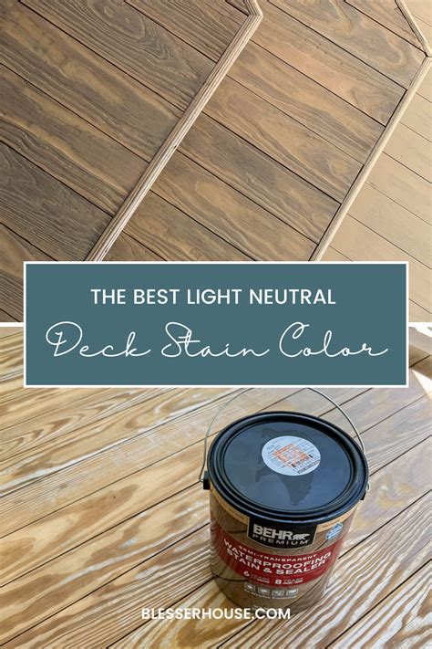 Best Deck Stain Color For A Neutral Driftwood Look In Deck Stain