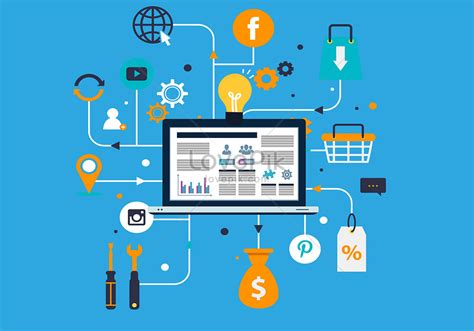 Internet Office Background Illustration Imagepicture Free Download