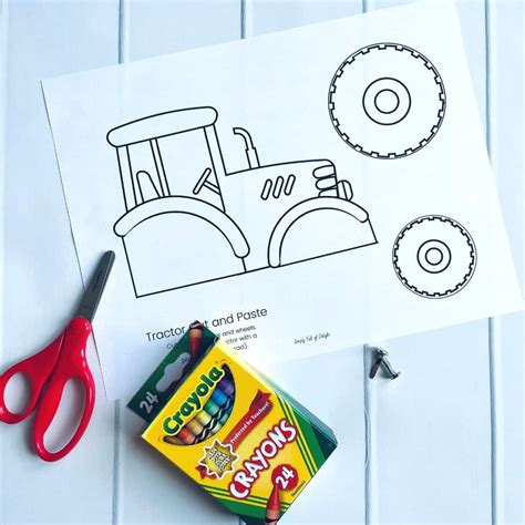 Easy Preschool Tractor Craft (with Free Printable) - Simply Full of Delight