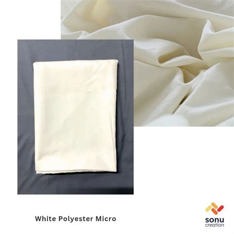 60 Inch White Polyester Twill Fabric 110 GSM At Rs 45 Meter White