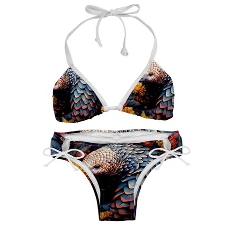 Pangolin Detachable Sponge Adjustable Strap Bikini Set Two Pack Swimwear For Two Beach