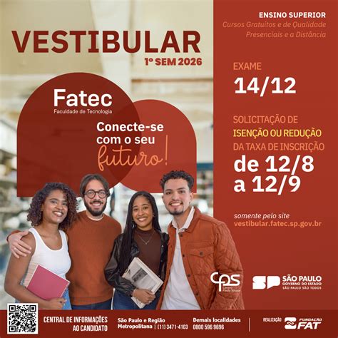 Fatec Inscrição Vestibular - Vestibular Fatec 1º SEM 2026 – Fundação FAT