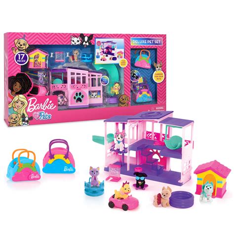 Barbie Deluxe Pet Dreamhouse 15-Piece Playset, Preschool Ages 3 up by ...