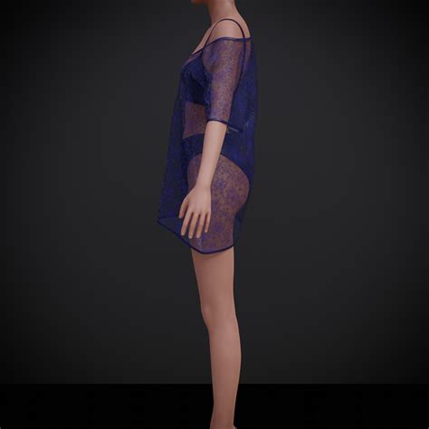 Female Sexy Swimsuit Outfit Bikini And Net Shirt D Model By Vicky