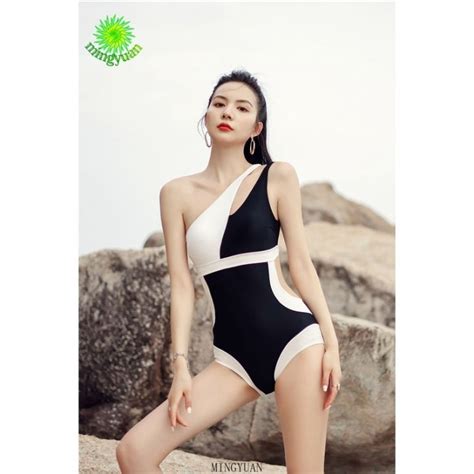 Mingyuan Swimsuit Women Cover Belly One Piece Sexy Pool Travel Beach Swimwear Bikini