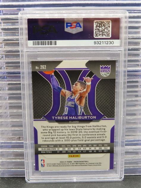 Panini Prizm Tyrese Haliburton Rookie Rc Psa Kings Gem