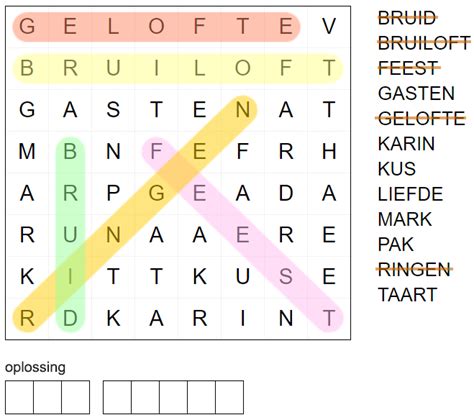 Woordzoeker Maken Met Oplossing Woordzoekerfabriek Nl