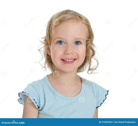 Verticale De Belle Petite Fille Blonde De Sourire Photo Stock Image Du Heureux Mignon 27205258