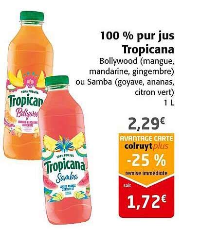 Promo Pur Jus Tropicana Chez Colruyt Icatalogue Fr