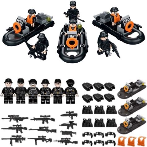 ZESTAW MINIFIGURKI ŻOŁNIERZE SWAT BRONIE LEGO 14099531897 Allegro pl