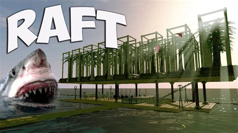 Evil Masterplan Let S Play Raft Part 2 Raft Building Shark Eating Survival Simulator