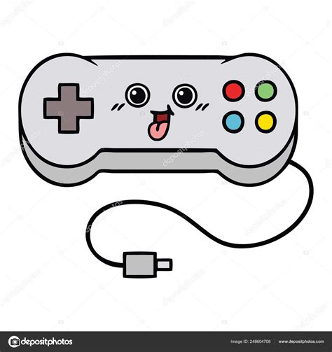 Cute Cartoon Game Controller — Stock Vector © lineartestpilot #248604708