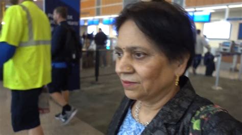 Aruna Hari Sharma Baggage Drop At United Premier Access Counter