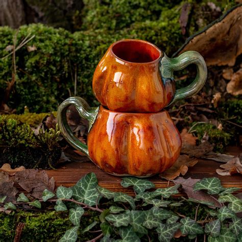 Кружка с ручкой, Кружка с тыквой, Тыква, Чашка из тыквы ручной работы ...