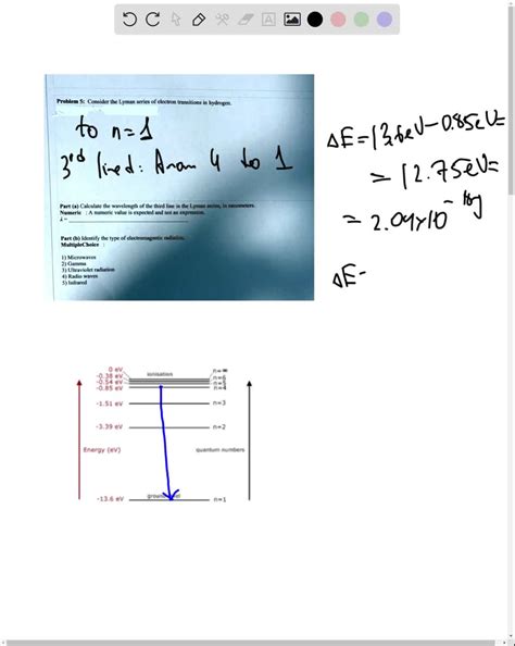 SOLVED: Problem 5: Consider the Lyman series of electron transitions in ...