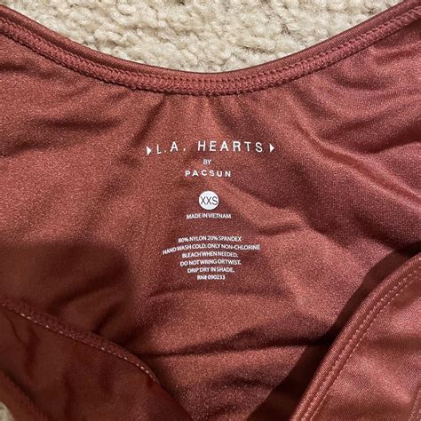 Rust LA Hearts Bikini Size XXS Bottoms And XS Top Depop