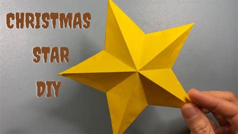 Easy Paper Star How To Make Christmas Star Diy Christmas