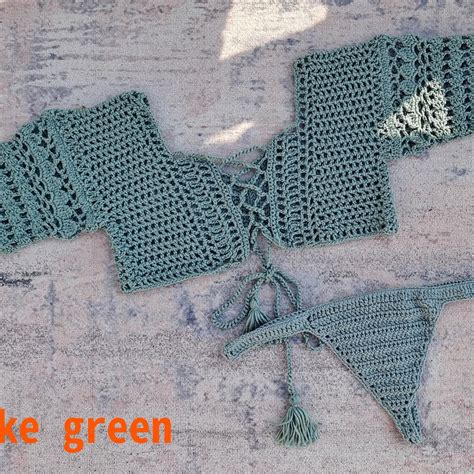 Thong Bikini Set Etsy