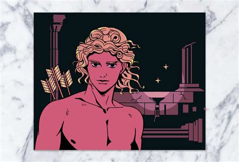 Greek God Apollo Art Print Greek Mythology Art Print Etsy