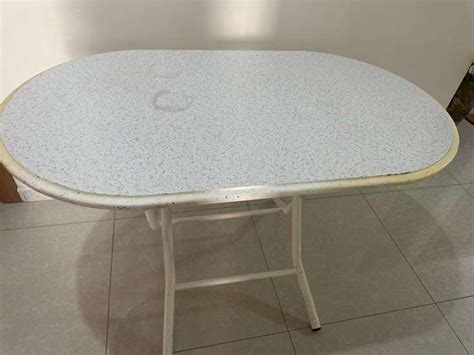 Oval mdf katlanabilir balkon mutfak masası Mobilya 1659014522