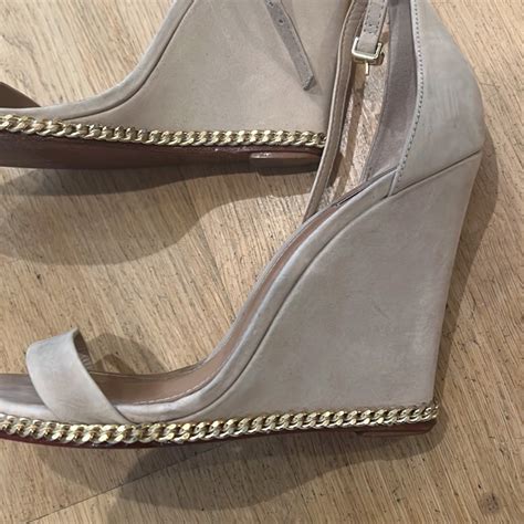 Schutz Nude Wedge Shoes Gem