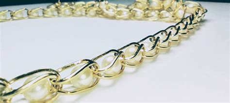 Vintage Napier Faux Pearls Intertwined In Gold Tone Chain Etsy