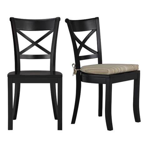 Vintner Black Wood Dining Chair And Cushion Side Chair Dining Room