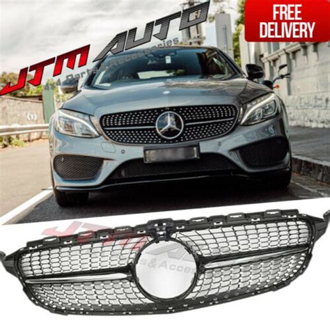 Diamond Chrome Grill Grille To Suit Mercedes C Class W205 C205 And C43