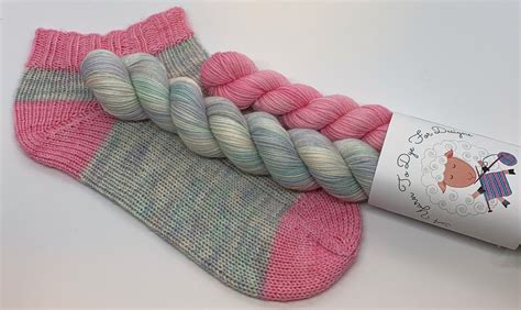 Hand Dyed Yarn Sock Set Pastels And Posies Gram Multi Etsy