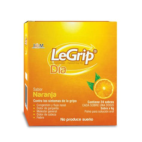 LEGRIP DIA Naranja 500MG 24 Sobres Drogas Exito