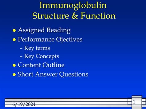 Immunoglobulin Structure And Function Ppt