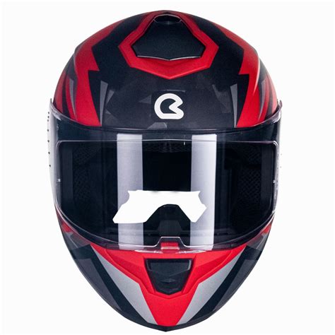 Capacete Fechado Bieffe B Thunder Preto Fosco Vermelhobieffeb