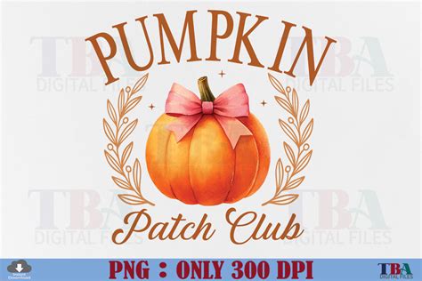 Pumpkin Patch Club PNG Coquette Fall Graphic By TBA Digital Files