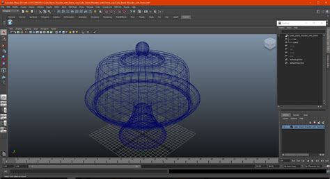 Подставка для Торта Деревянная с Куполом 3D Модель $19 - .3ds .blend ...