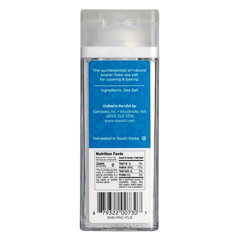 SaltWorks Artisan Salt Company Pacific Blue Kosher Flake, sal marina, 3 ...