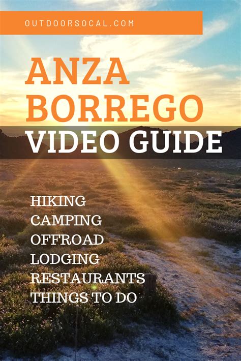 Great video guide to Anza Borrego Desert State Park, with tips on ...