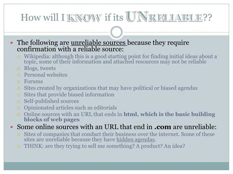 Which Statement Identifies A Potential Unreliable Online Resource