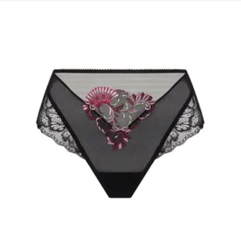 Lise Charmel Lingerie Floraison Passion High Slip Black Pink ACH Italian Design Fashion