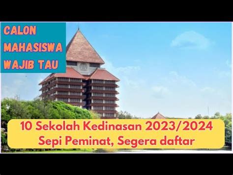 10 Sekolah Kedinasan 2024 Sepi Peminat Siswa SMA SMK Segera Daftar