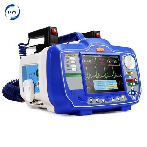 First Aid Emergency Biphasic Nibp Spo2 Ecg Defibrillator With Monitor