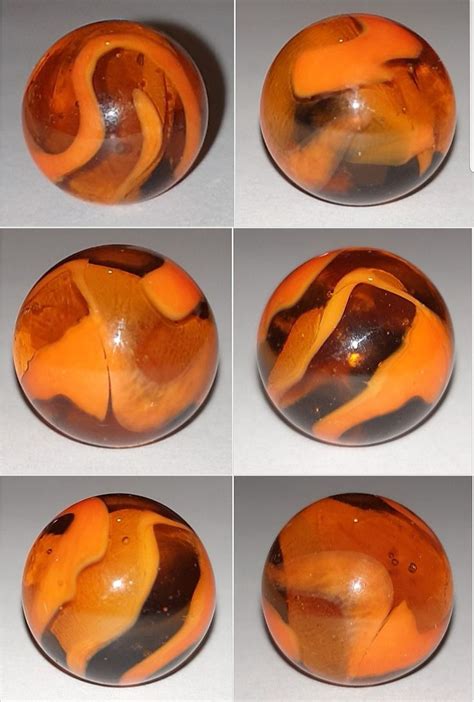 Vintage Glass Toy Marble Orange Glass Toys Glass Paperweights Glass Marbles