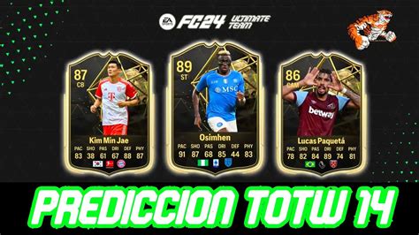 BUEN TOTW PREDICCION EQUIPO DE LA SEMANA 14 OSIMHEN 89 KIM MIN JAE 87