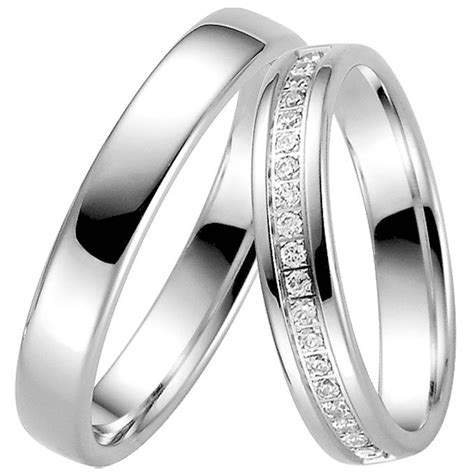 Classic White Gold Wedding Ring Set | The Wedding Band Shop