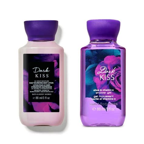 Jual BBW Dark Kiss Shower Gel Body Wash Lotion Travel Size 88ml Bath Body Works Shopee