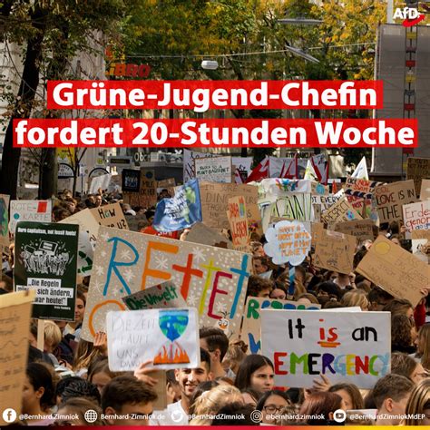 Grüne Jugend Chefin fordert 20 Stunden Woche Bernhard Zimniok EU