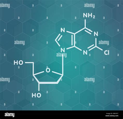 Mol Cula De Medicamento Para El C Ncer De Cladribina Ilustraci N