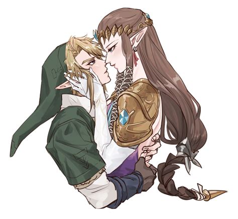 Link And Zelda Twilight Princess Kiss