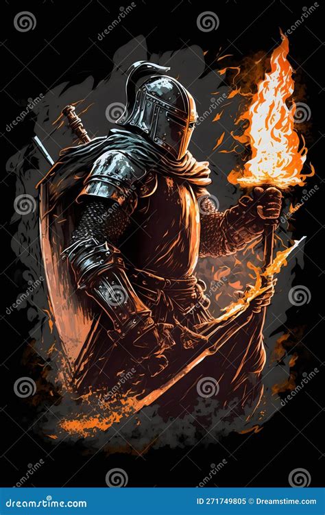 Burning Sword Among Fire Flames Vector Design | CartoonDealer.com ...