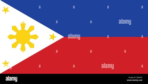 The official Flag of the Philippines as a vector Stock Vector Image ...