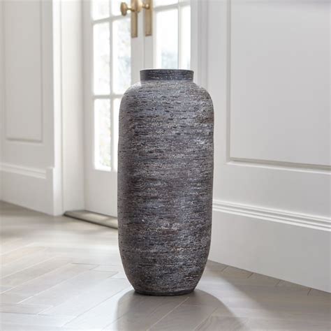 Timber Grey Floor Vase Reviews Crate Barrel